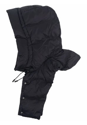 Yves Salomon padded drawstring hood - Black