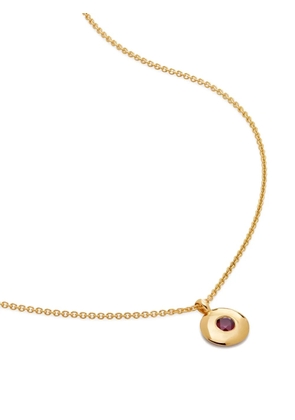 Monica Vinader crystal-embellishment round-pendant necklaces - Gold