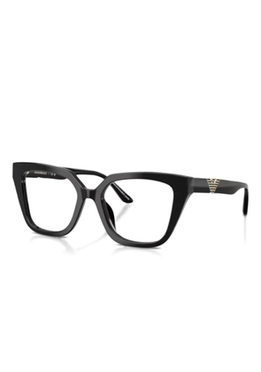 Emporio Armani geometric logo glasses - Black