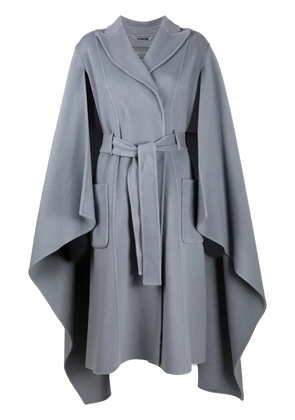 Alberta Ferretti double-breasted cape coat - Blue