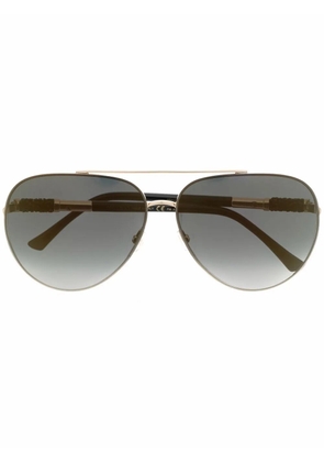 Jimmy Choo Eyewear Gray pilot-frame sunglasses - Brown