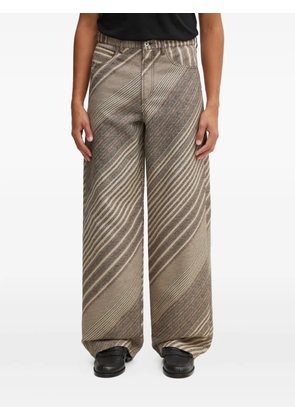 Kenzo striped-pattern pocket trousers - Neutrals