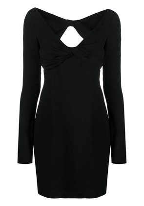 Blumarine long-sleeve V-neck minidress - Black