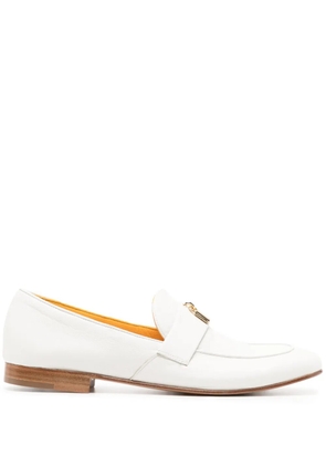 Madison.Maison Lock leather loafers - White