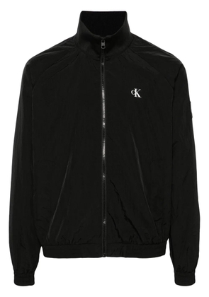 Calvin Klein Jeans zip-up crinkled bomber jacket - Black