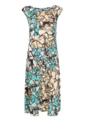 Lygia & Nanny geode print midi dress - Blue