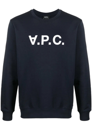 A.P.C. logo print sweatshirt - Blue