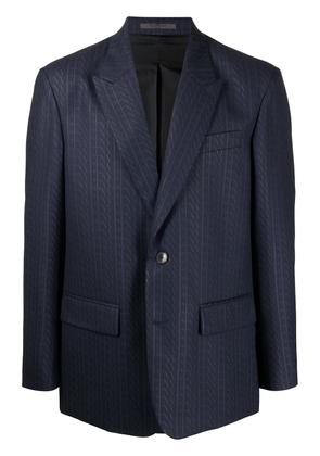Valentino Garavani VLTN-print single-breasted suit jacket - Blue