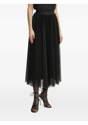 Forte Forte pleated tulle midi skirt - Black