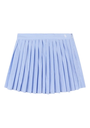 Sporty & Rich pleated striped mini skirt - Blue
