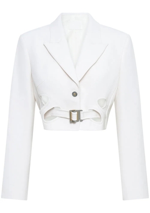 Dion Lee Interloop belted blazer - White