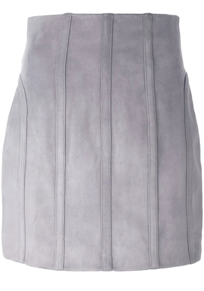 Balmain stitched detail pencil skirt - Grey