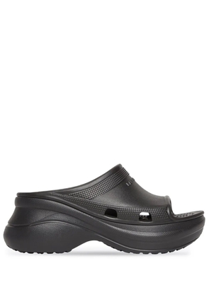 Balenciaga X Crocs perforated rubber slides - Black