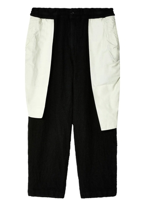 Black Comme Des Garçons two-tone trousers