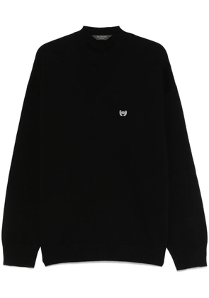 Balenciaga logo-embroidered sweater - Black