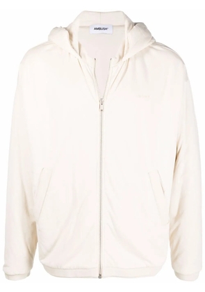 AMBUSH zipped-up hooded jacket - Neutrals