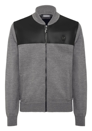 Philipp Plein Skull bomber jacket - Grey