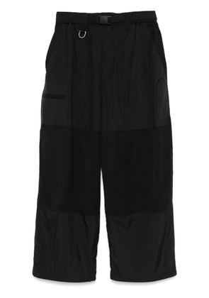 Y-3 logo-print wide track pants - Black