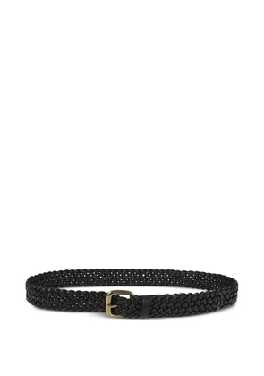 Dragon braided leather belt - Black