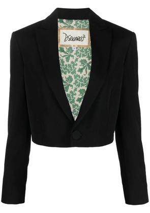 DSQUARED2 single-breasted cropped blazer - Black