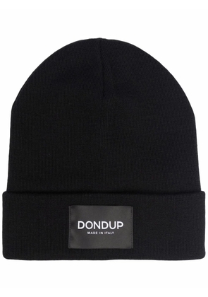DONDUP logo patch beanie - Black