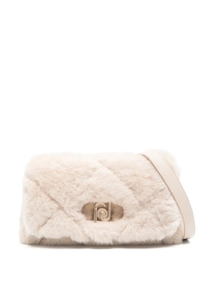 LIU JO shearling crossbody bag - Neutrals