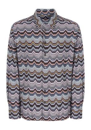 Missoni zigzag long-sleeved shirt - Blue