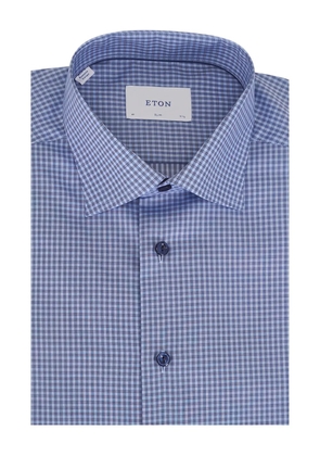 Eton twill check shirt - Blue