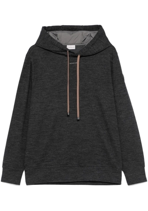 Moncler logo-print hoodie - Grey