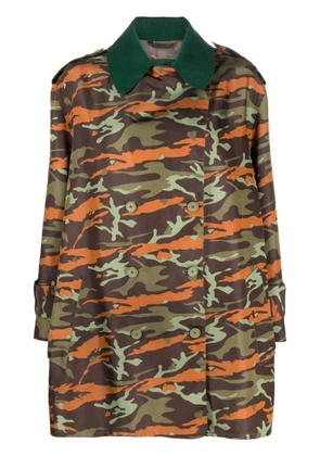 Jean Paul Gaultier Pre-Owned 1990s camouflage-pattern double-breasted coat - Green