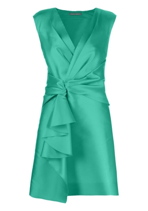 Alberta Ferretti sleeveless pinched-waist dress - Green