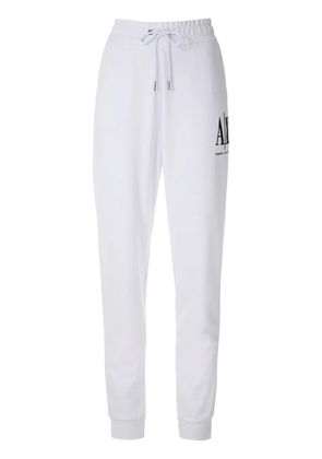 Armani Exchange logo track pants - White