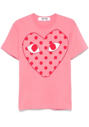 Comme Des Garçons Play heart-print T-shirt - Pink
