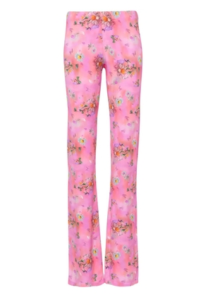 Maccapani Jaz floral-print flared trousers - Pink