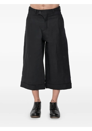 Devoa pleated cuffed trousers - Black