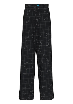Undercover check-pattern loose-fit trousers - Black