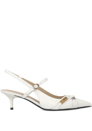 PINKO criss-cross slingback pumps - White
