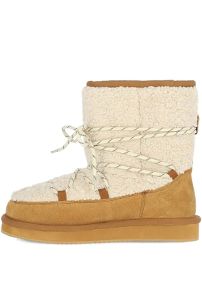 MEXX lace-up shearling boots - Neutrals