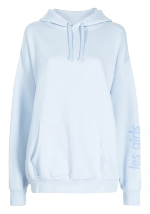 Les Girls Les Boys logo-print cotton hoodie - Blue