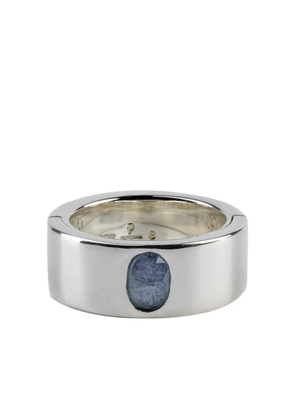 Parts of Four sterling-silver Sistema tanzanite ring