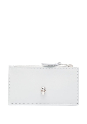 Alexander McQueen skull-appliqué leather wallet - Blue