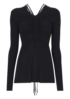 Proenza Schouler White Label gathered-detail long-sleeve top - Black