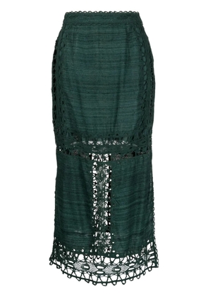 Ulla Johnson high-waisted lace skirt - Green