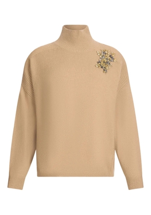 LIU JO embellished jumper - Brown