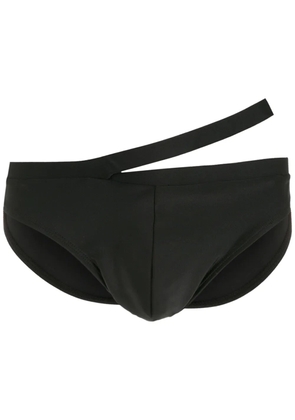 Amir Slama tonal-stitching cutout swimming trunks - Black