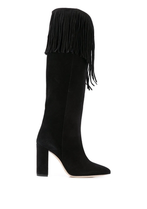 Paris Texas fringed boots - Black