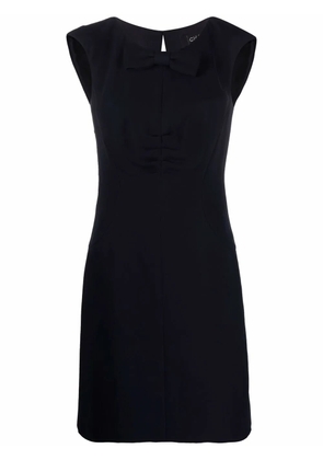 CHANEL Pre-Owned 2008 bow detail sleeveless dress - Blue