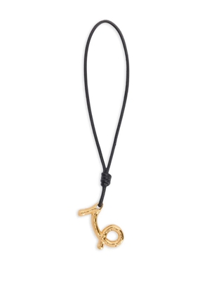 Jil Sander Zodiac charm leather necklace - Gold
