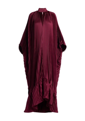 L'IDÉE Empire pleated ruffled maxi dress - Red