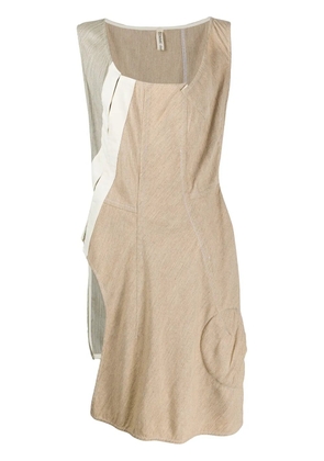Comme Des Garçons Pre-Owned 1999 patchwork asymmetric dress - Neutrals